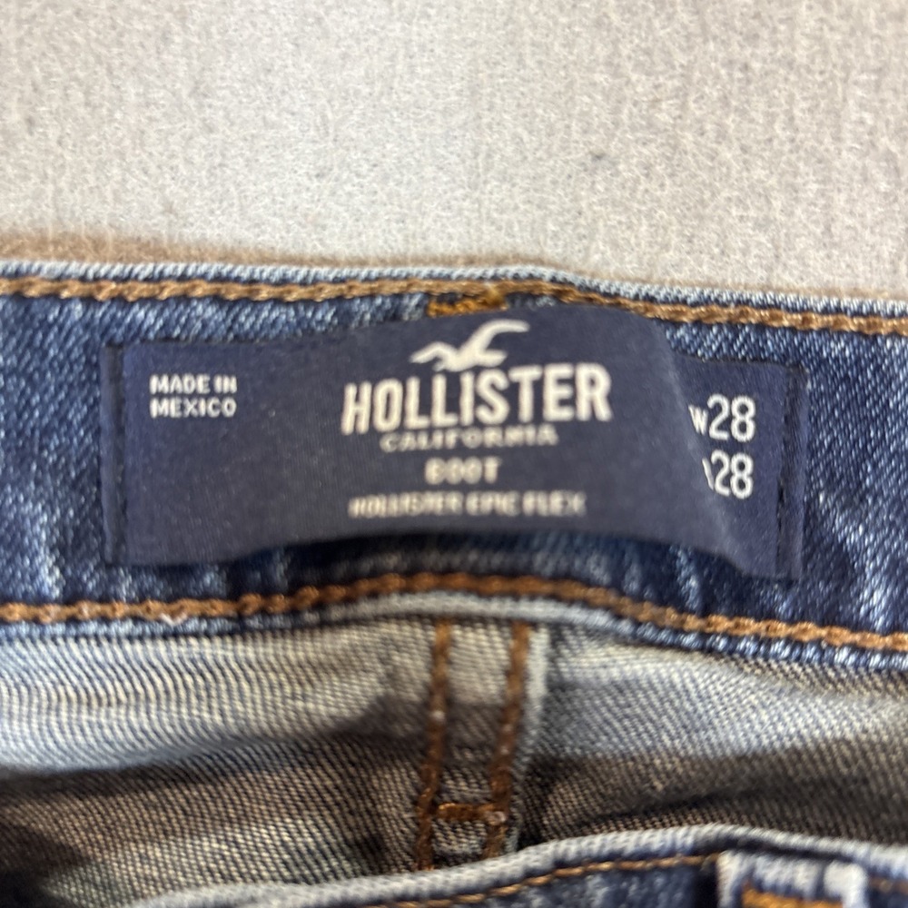 Hollister Bootcut Blue Denim Jean Regular Fit 5-Pocket Women Medium Wash 28X28 - Picture 4 of 11